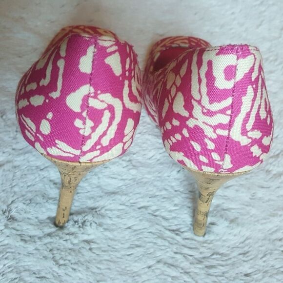 CHRISTIAN SIRIANO for payless Heels Peep Toe Pink Womens Size 6.5 - Picture 6 of 7